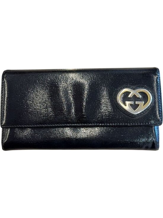 Gucci Handbags - 746171CR C1 Gucci Wallet Long Black Leather